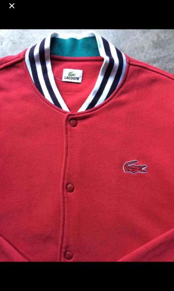 Supreme x Lacoste Wool Varsity Jacket Peach XL Extra India | Ubuy