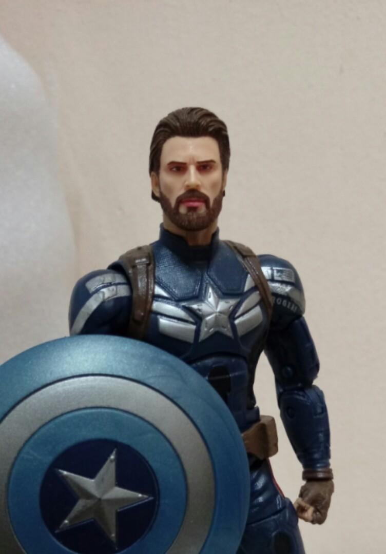 CAP.AMERICA MARVEL LEGENDS PAINTED/FITTED OLD MAN STEVE ROGERS 1:12 HEAD CAST 