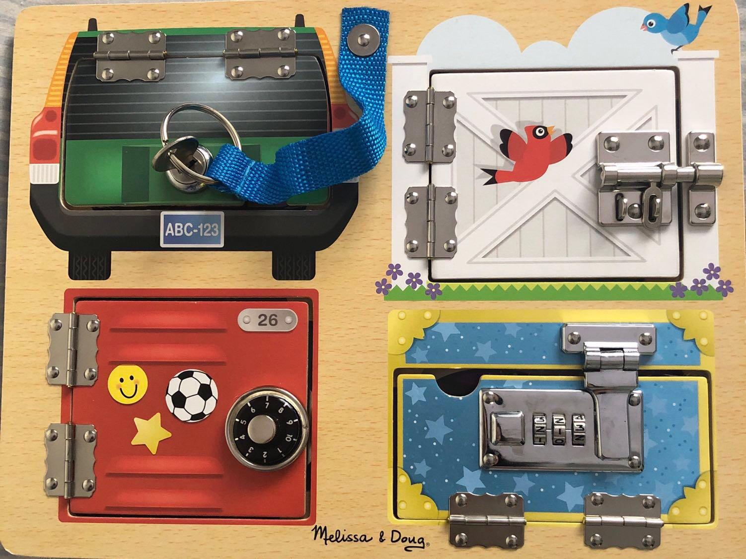 melissa and doug lock and latch board combination