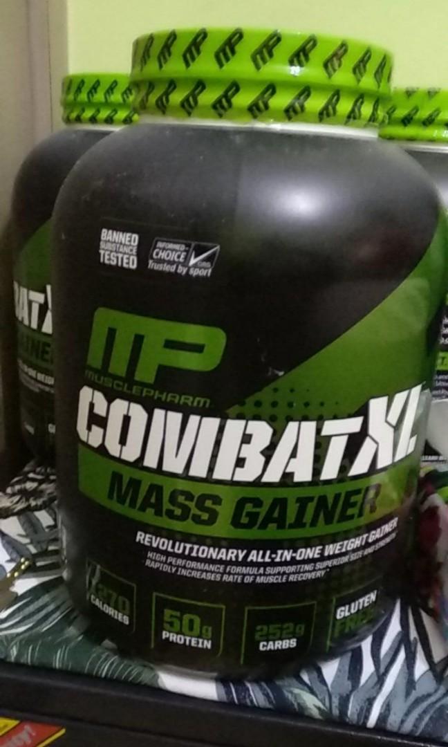 Musclepharm Combat Xl Mass Gainer Sealed Sports Braces Supports On Carousell