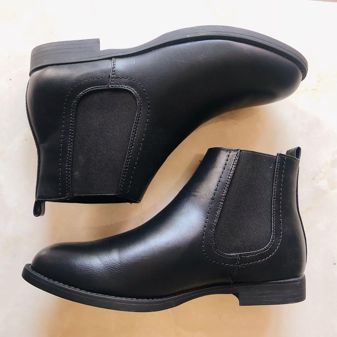 Park lane wide top fit flat chelsea boots