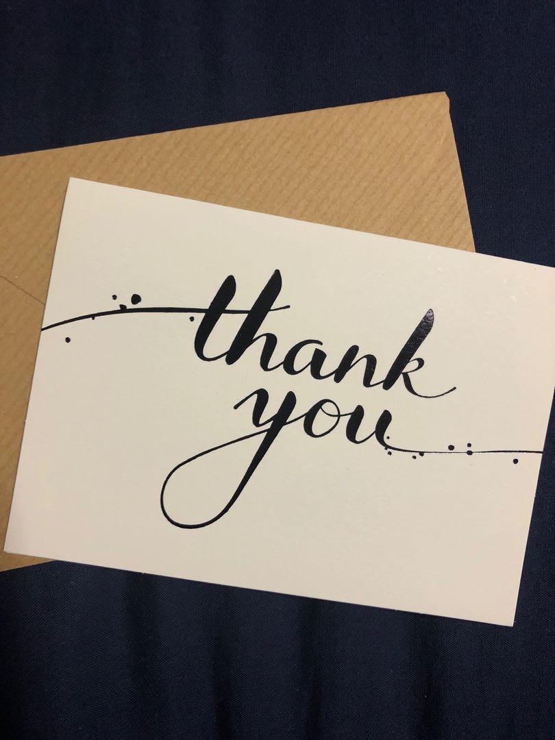 Paper Pressed Thank You Card Design Craft Art Prints On Carousell