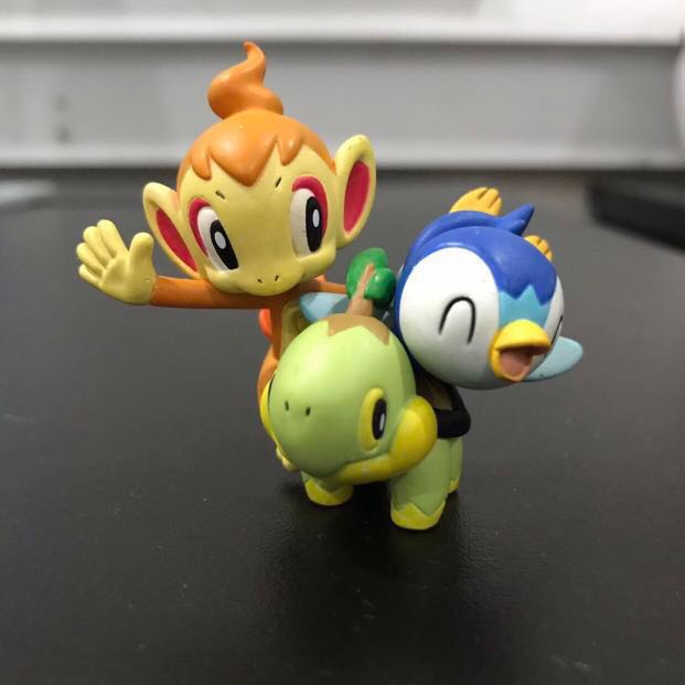 Pokemon Diamond And Pearl Sinnoh Starters Figure Chimchar Piplup Turtwig Hobbies Toys Toys Games On Carousell
