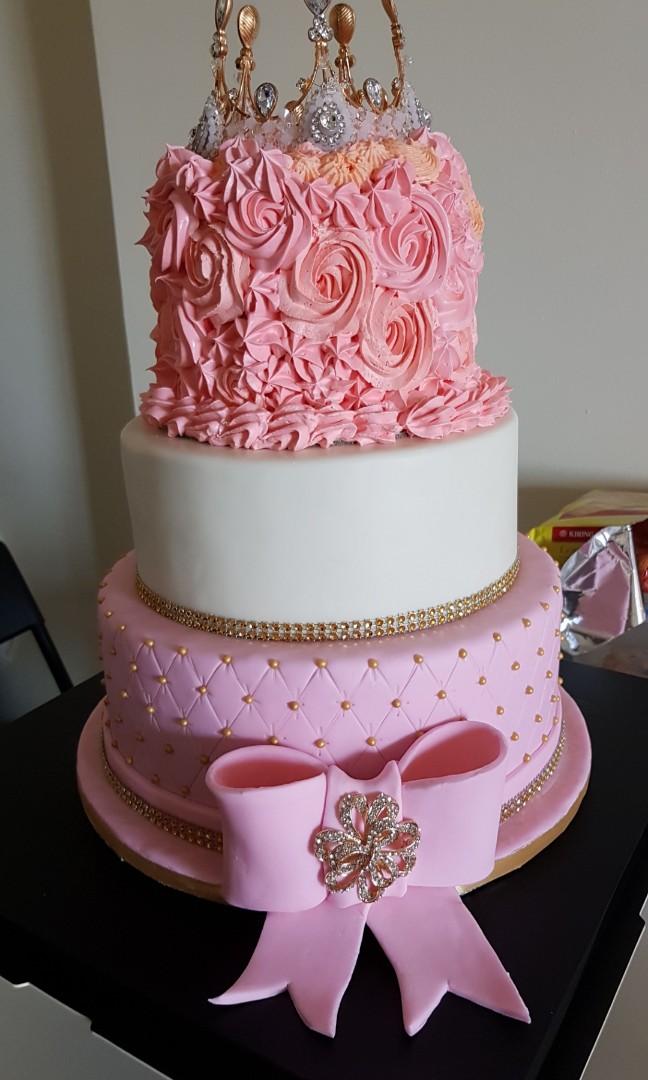 Princess Theme Cake, Food & Drinks, Homemade Bakes on Carousell