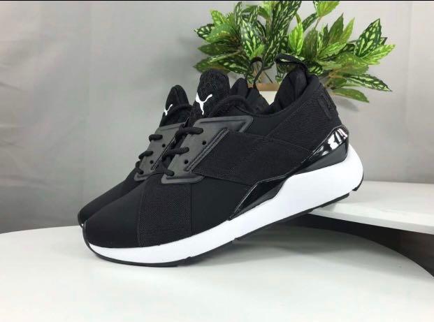 puma muse black and pink