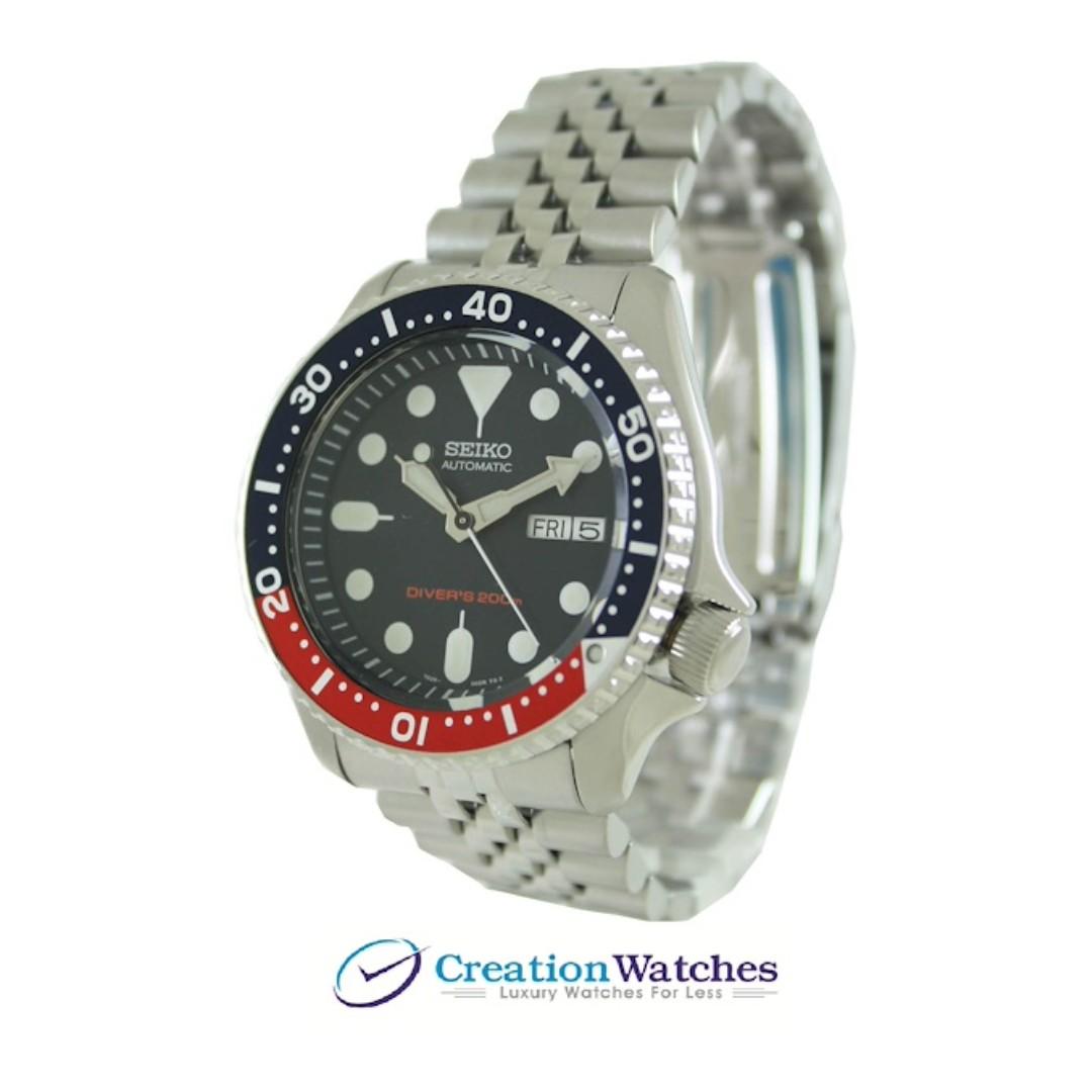 seiko automatic diver's 200m jubilee bracelet skx009k2 men's watch