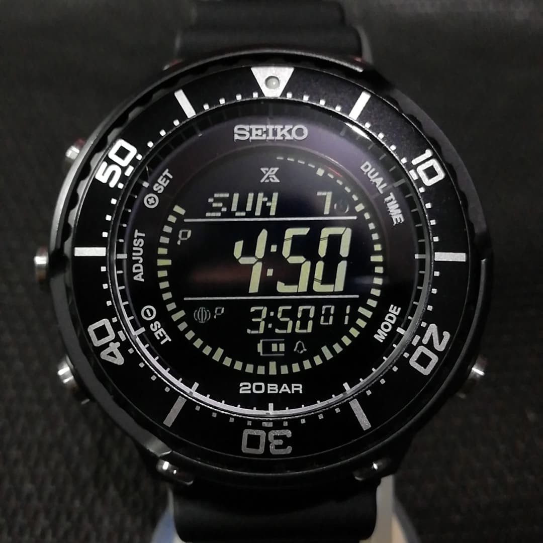 SEIKO SBEP001 Solar Prospex Fieldmaster Digital Tuna