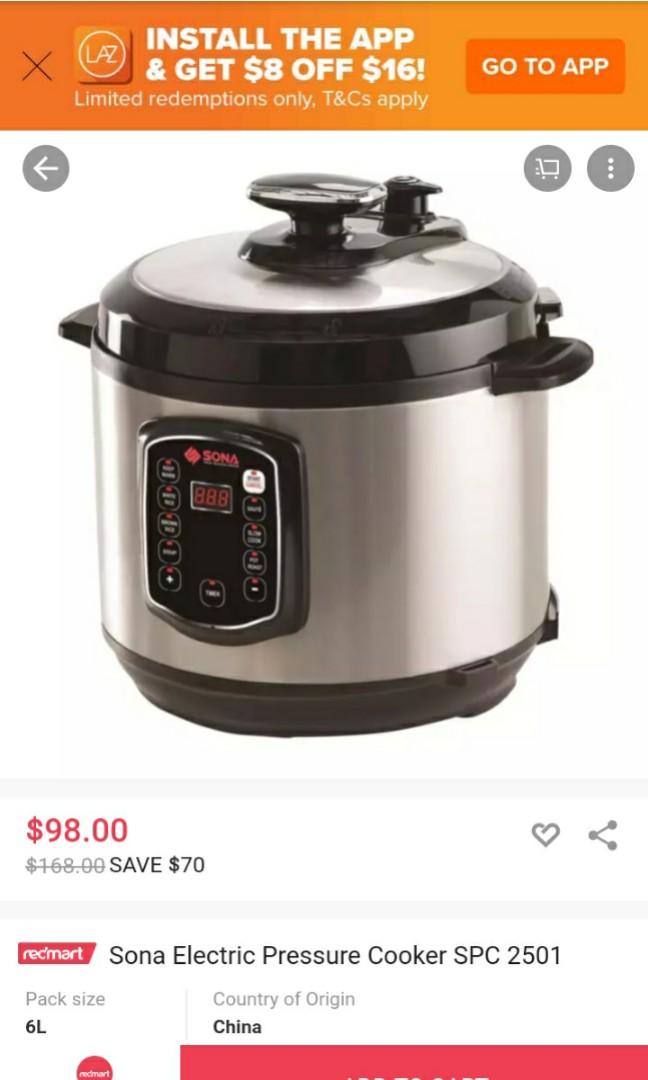 Sona spc 2501 pressure cooker manual shop