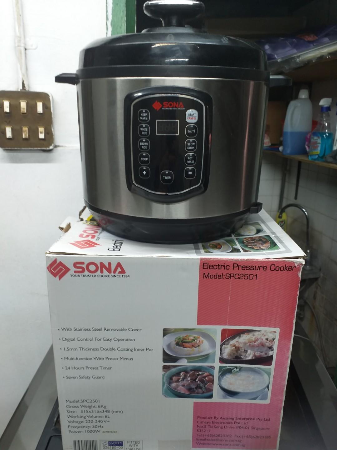 Sona spc 2501 pressure cooker manual outlet