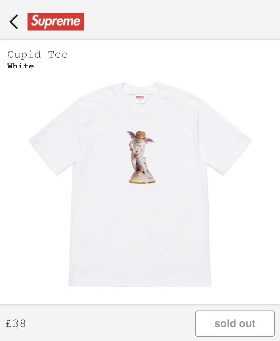Supreme cupid tee white hot sale