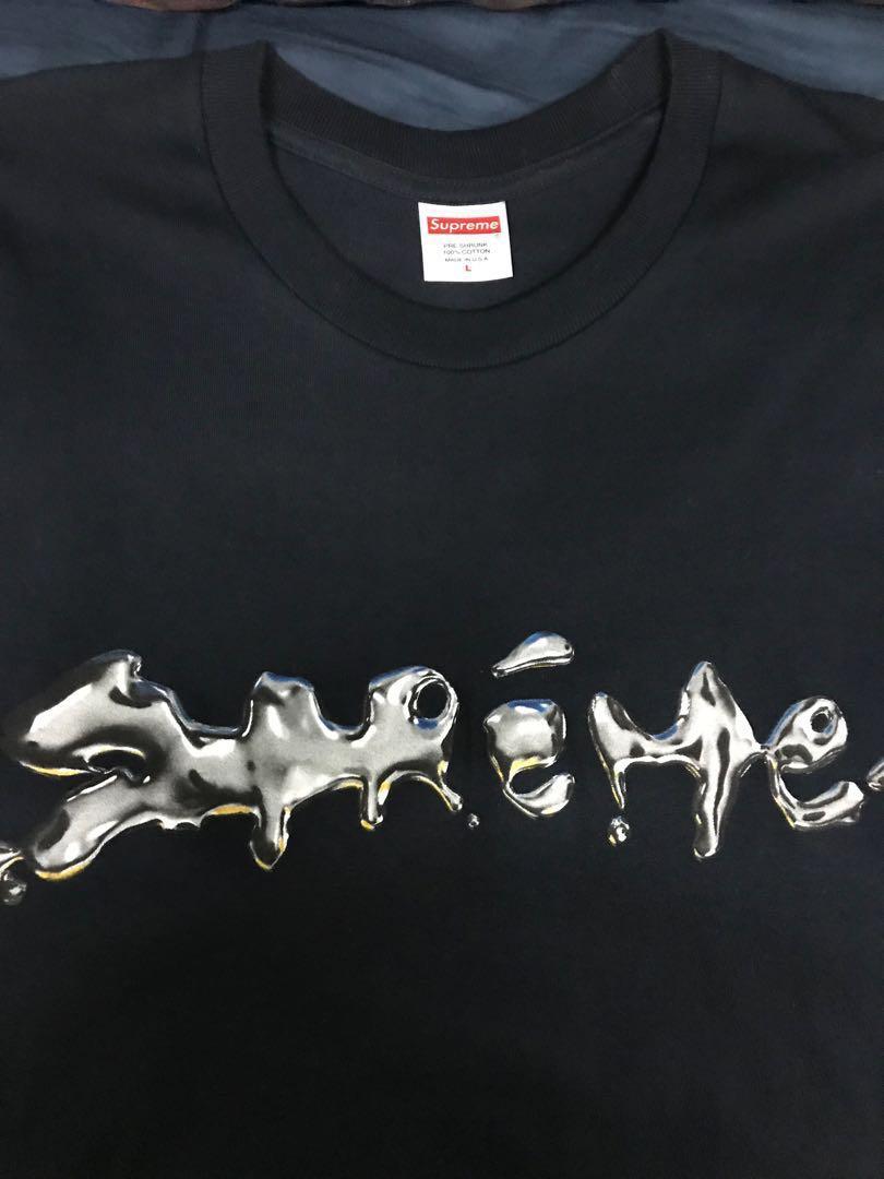 supreme liquid tee navy