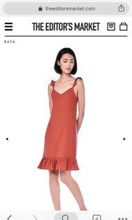 BNWT TEM Marla Ruffle Hem Midi Dress
