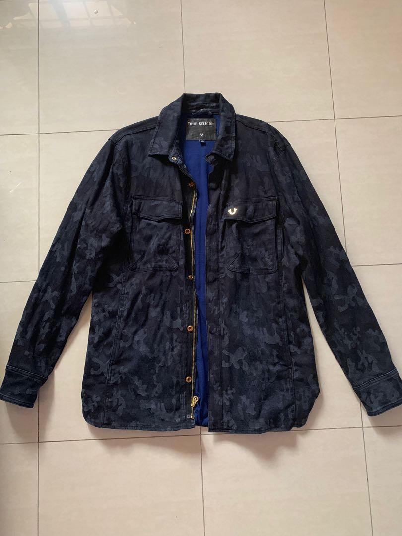 True religion cheap camo coat