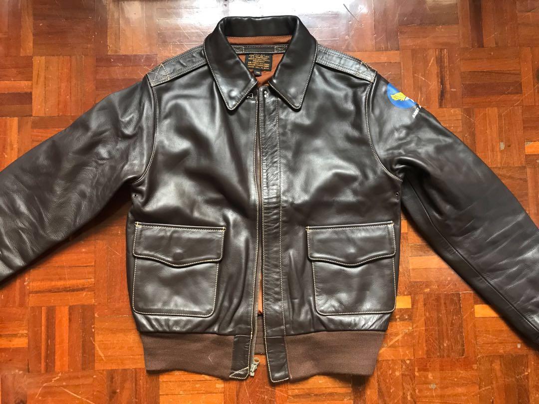 Vintage US Army A-2 Leather Jacket 馬皮, 男裝, 外套及戶外衣服