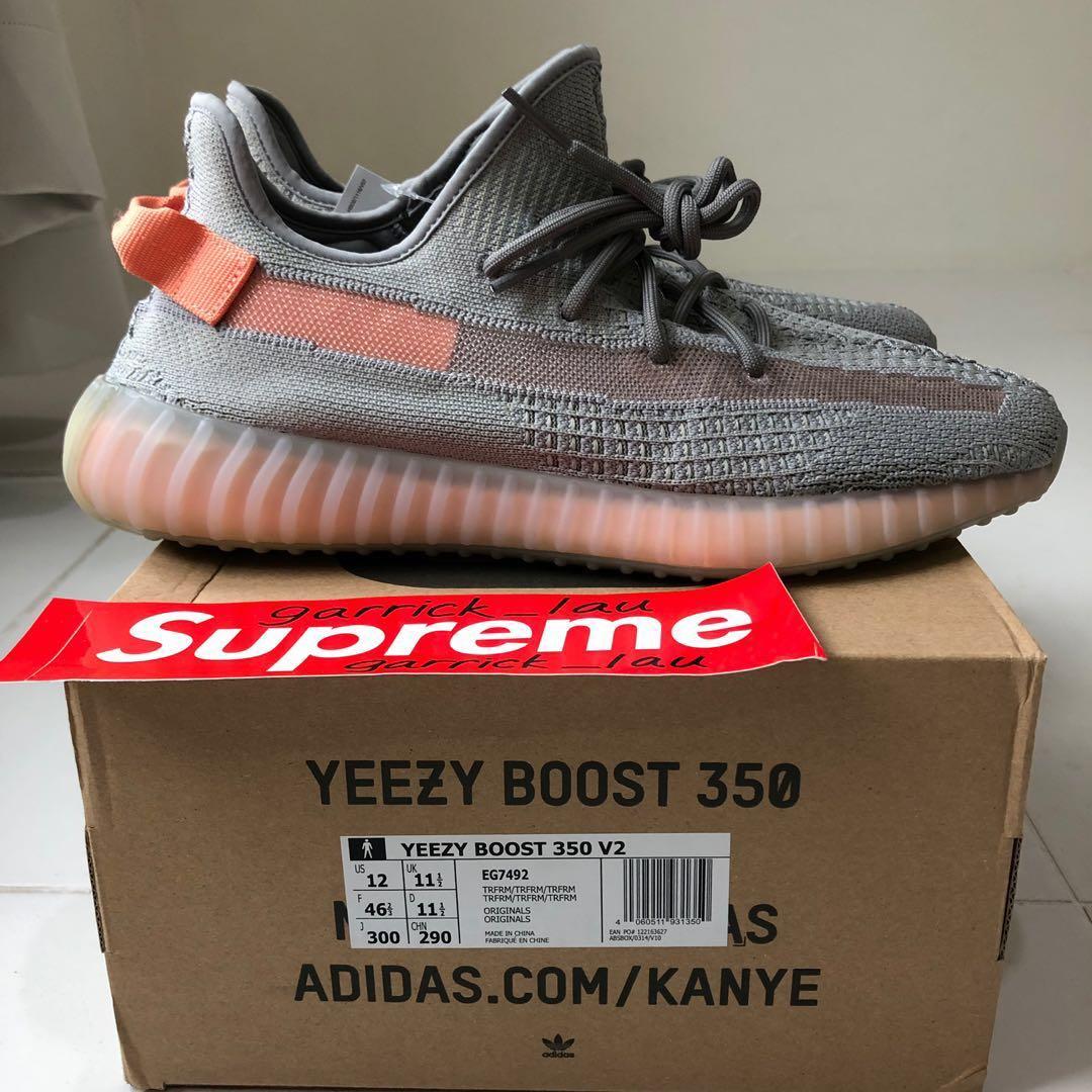 Yeezy 350 V2 True Form UK11.5 US12 Men s Fashion Footwear