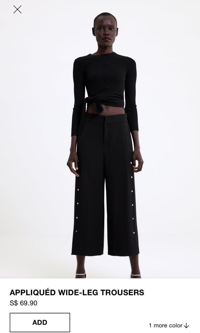 ZARA woman wide leg trousers, Women's 