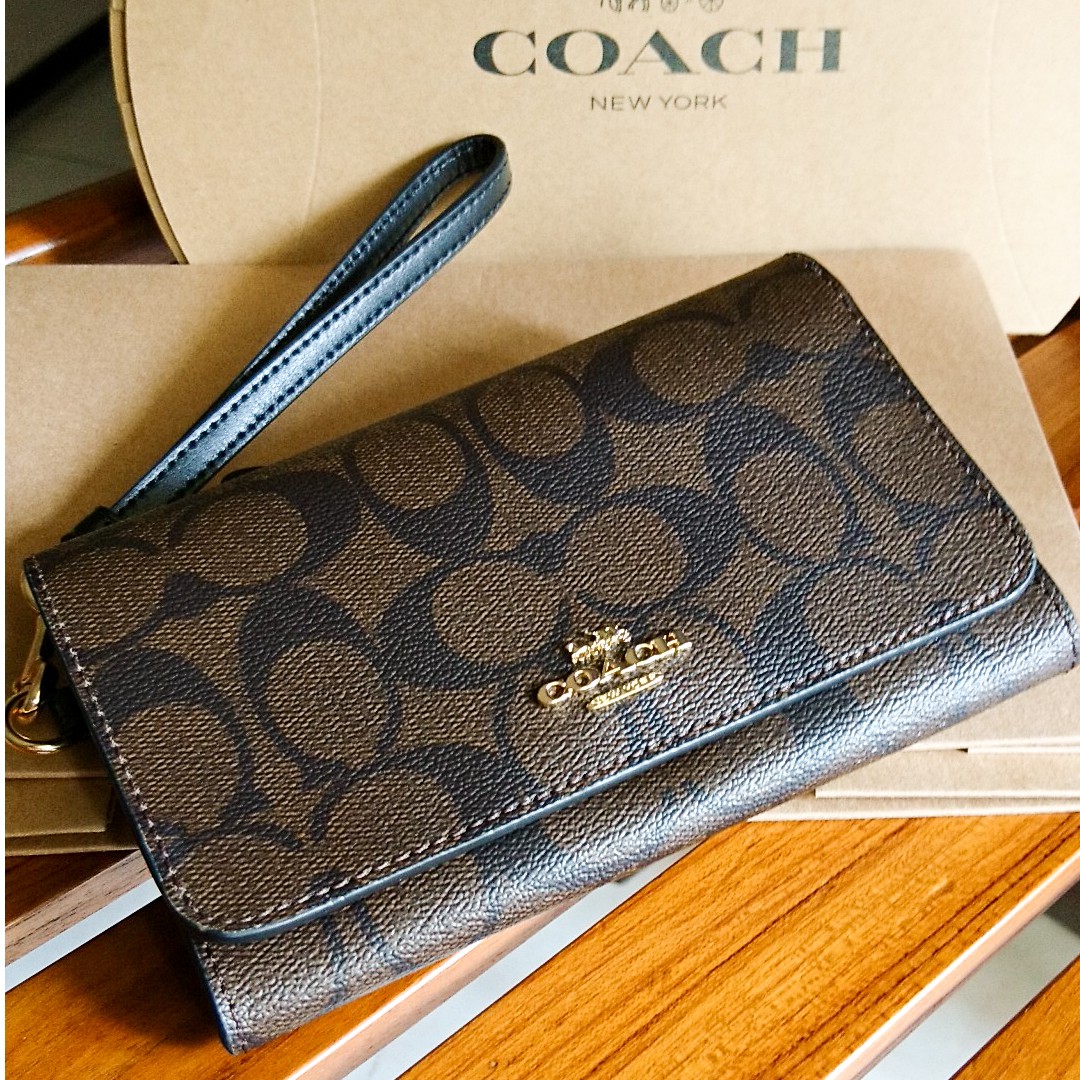 authentic coach wallet