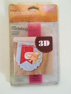 cricut cuttlebug embossing folder in shower blossom
