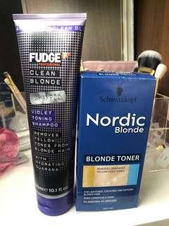 Brassy Blonde Kit - Fudge Toning Purple Shampoo 👸🏼