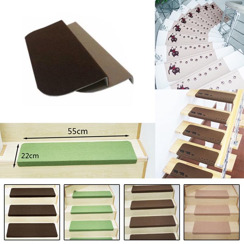 4 Pcs Non Slip Carpet Stair Treads Mats Staircase Step Rug