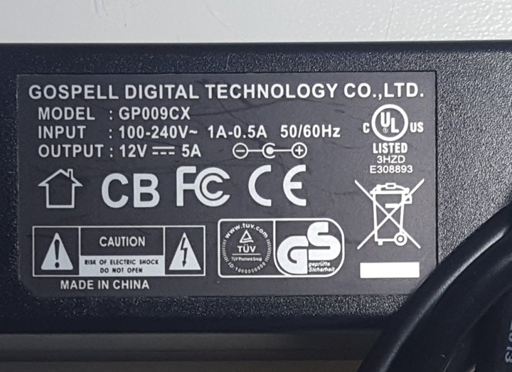 AC Power Adapter 12V 5A, Computers & Tech, Parts & Accessories, Cables ...