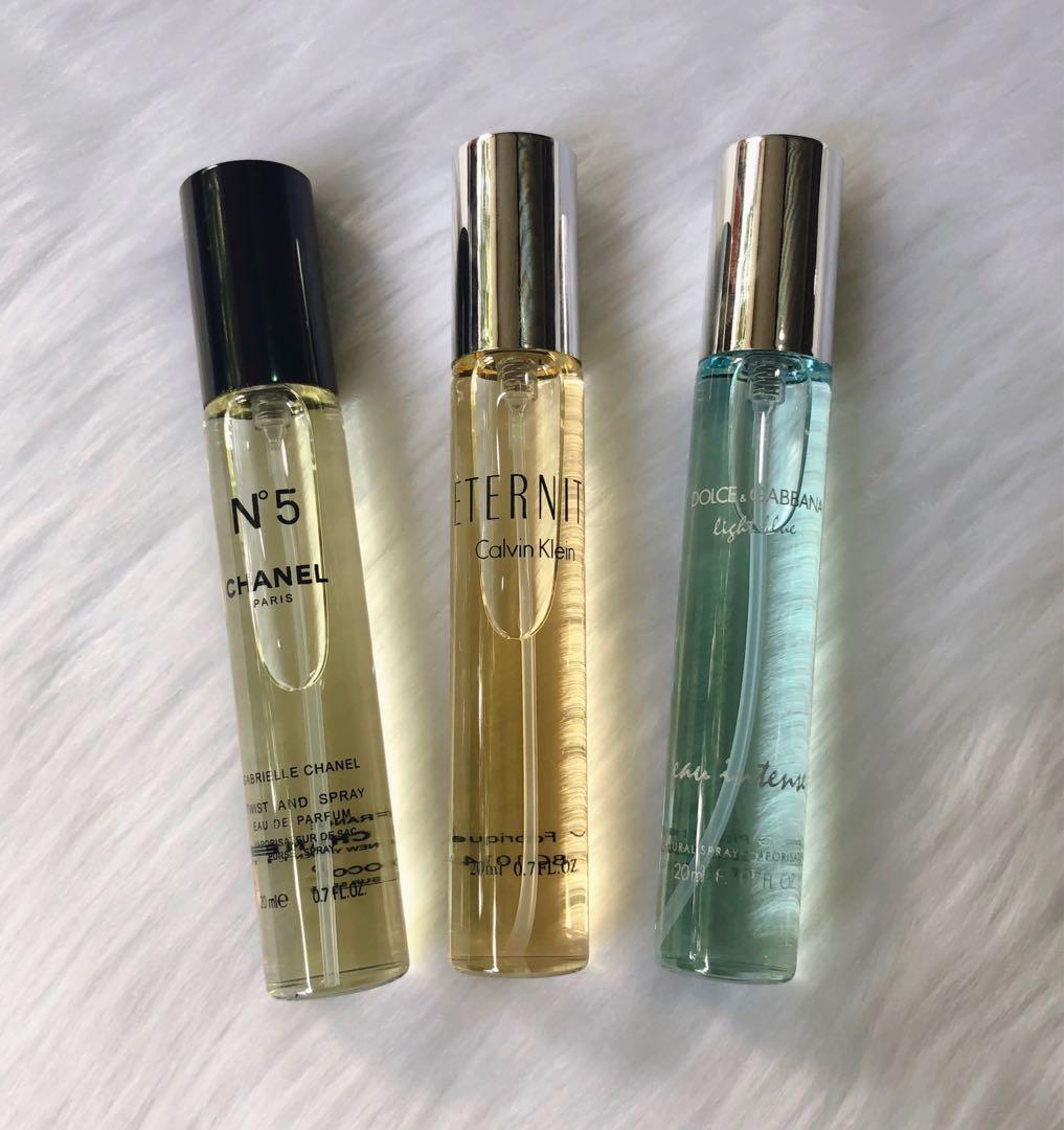 Authentic Tester Perfume Bundle for women (Category: Fragrance & Deodorants) located in Mandaluyong City. Submitted by samthings711 (Listing ID 223544102, Image 1). Description: Authentic Tester Perfume Bundle For Women - Eternity - D&G Intense -N5 Chanel 20ML .