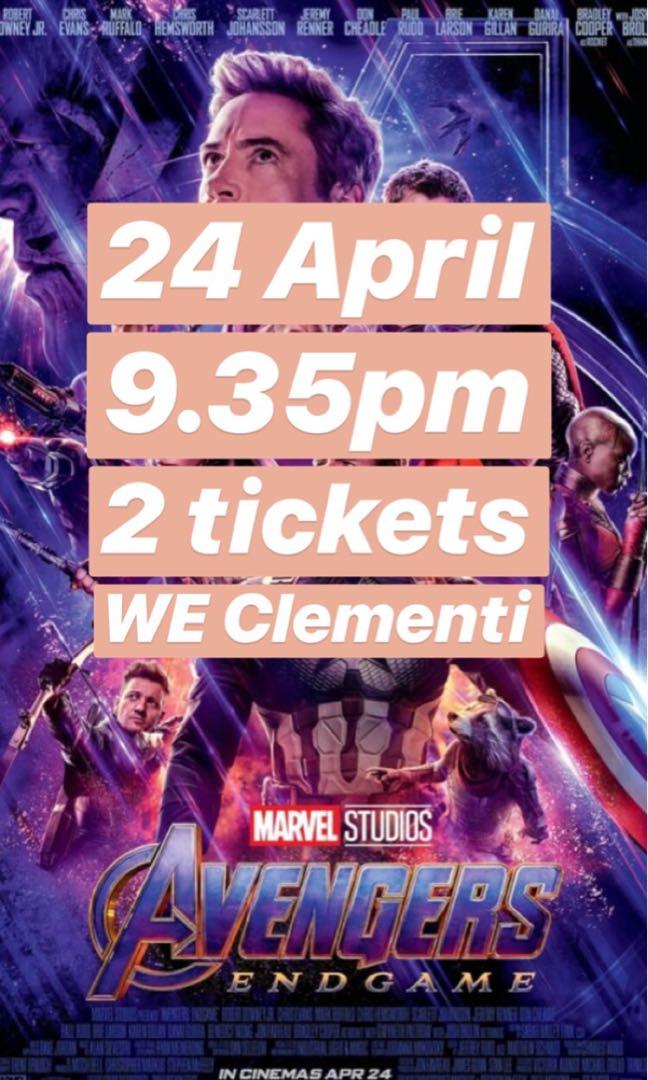 Endgame premiere tickets outlet