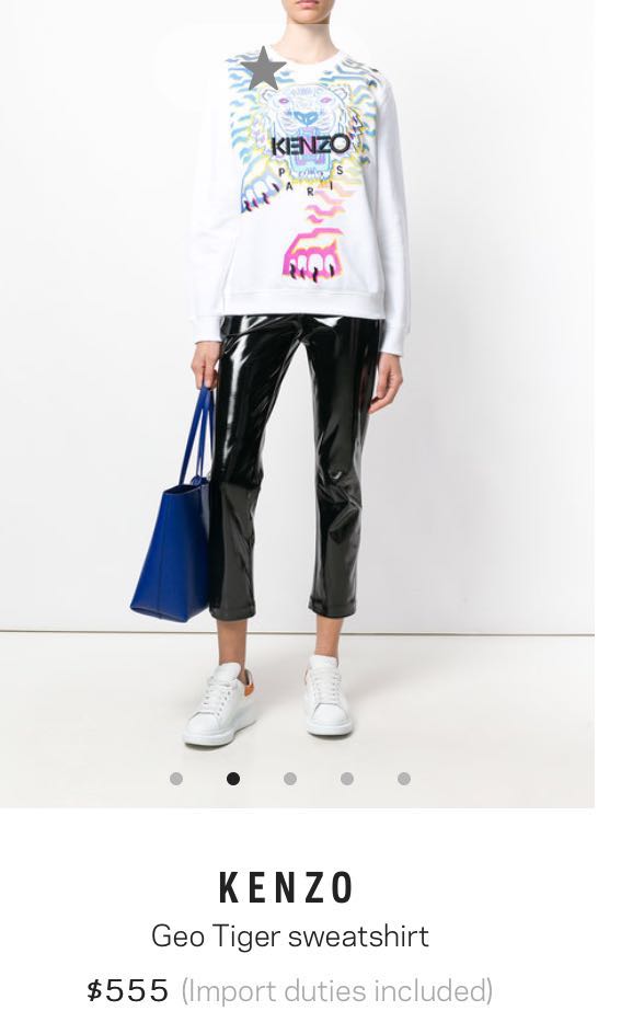 RTP 560 BNWT Kenzo Geo Tiger Sweatshirt