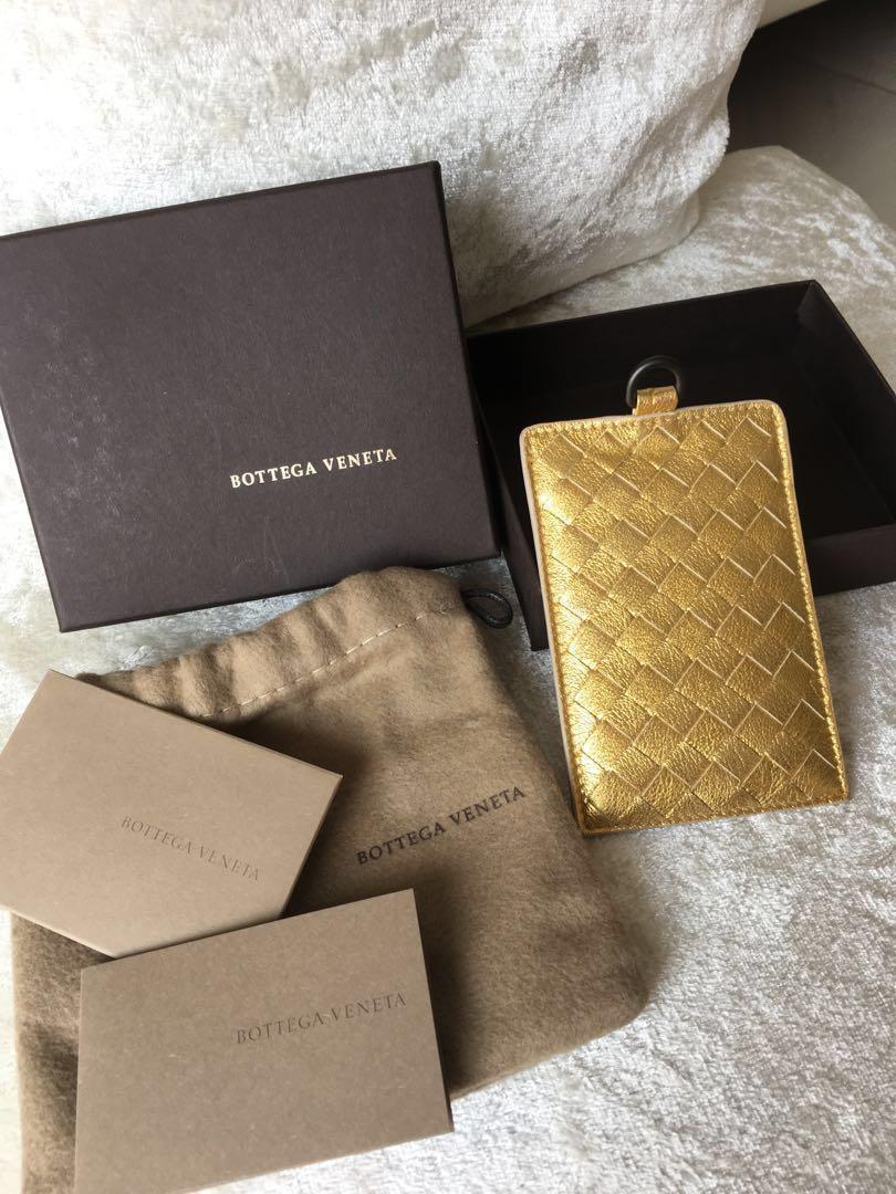Bottega Veneta lanyard card holder Limited edition Gold Authentic Luxury Bags Wallets on Carousell