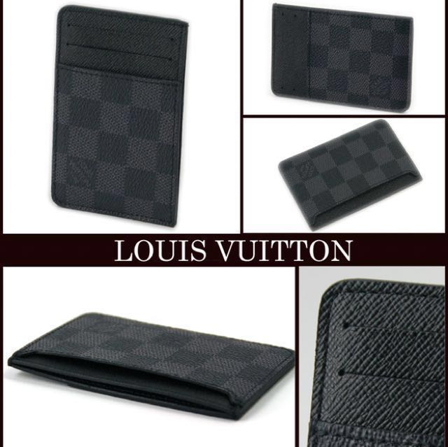 LOUIS VUITTON LV POCKET ORGANIZER MONOGRAM BLACK M61696 ( 7.5cm x 11cm x  7cm ), Men's Fashion, Watches & Accessories, Wallets & Card Holders on  Carousell