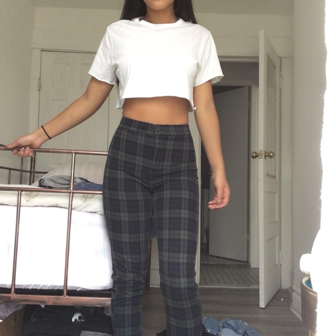 Green plaid brandy new arrivals melville pants