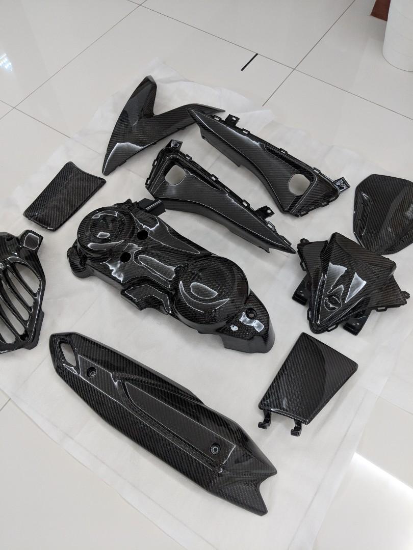 Carbon Fiber Accessories for Aerox 155, Motorcycles, Motorcycle Accessories on Carousell