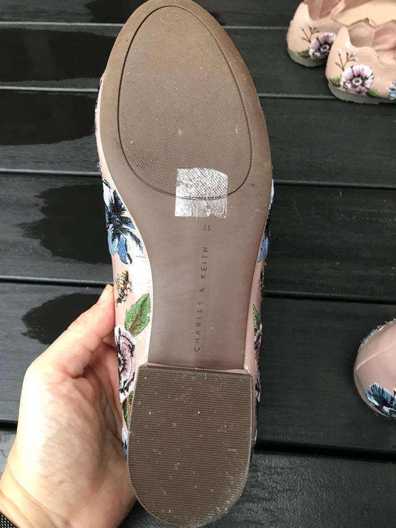 Charles and keith floral shoes online