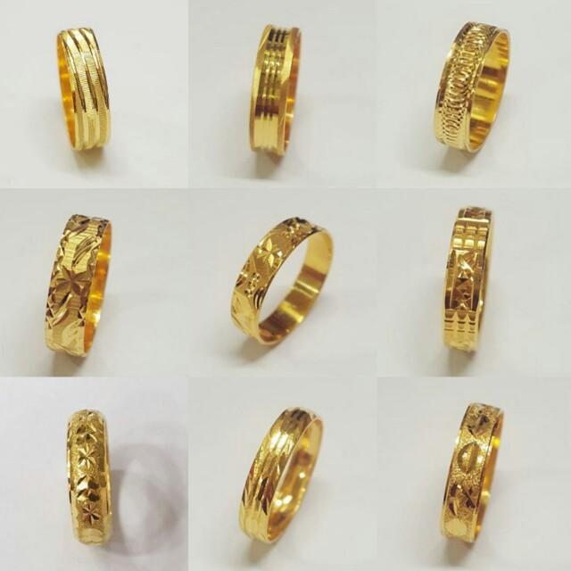 Cincin Emas 916 Belah Rotan Women S Fashion Jewellery On Carousell