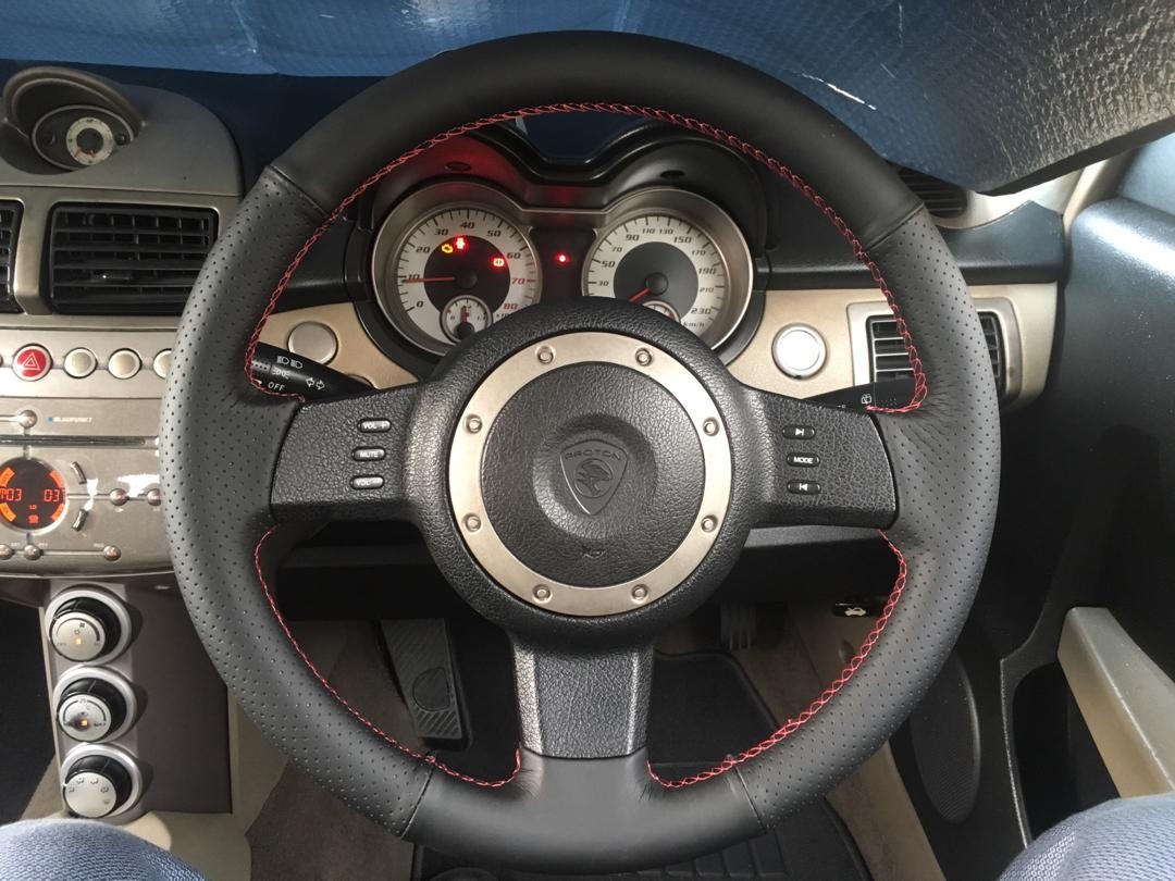 Cover steering hand stitch sewing diy proton persona gen2 Auto
