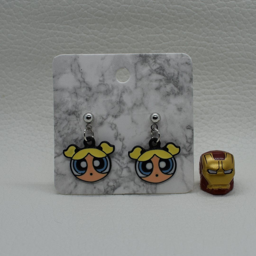Earrings Powerpuff Girls Bubbles Women S Fashion