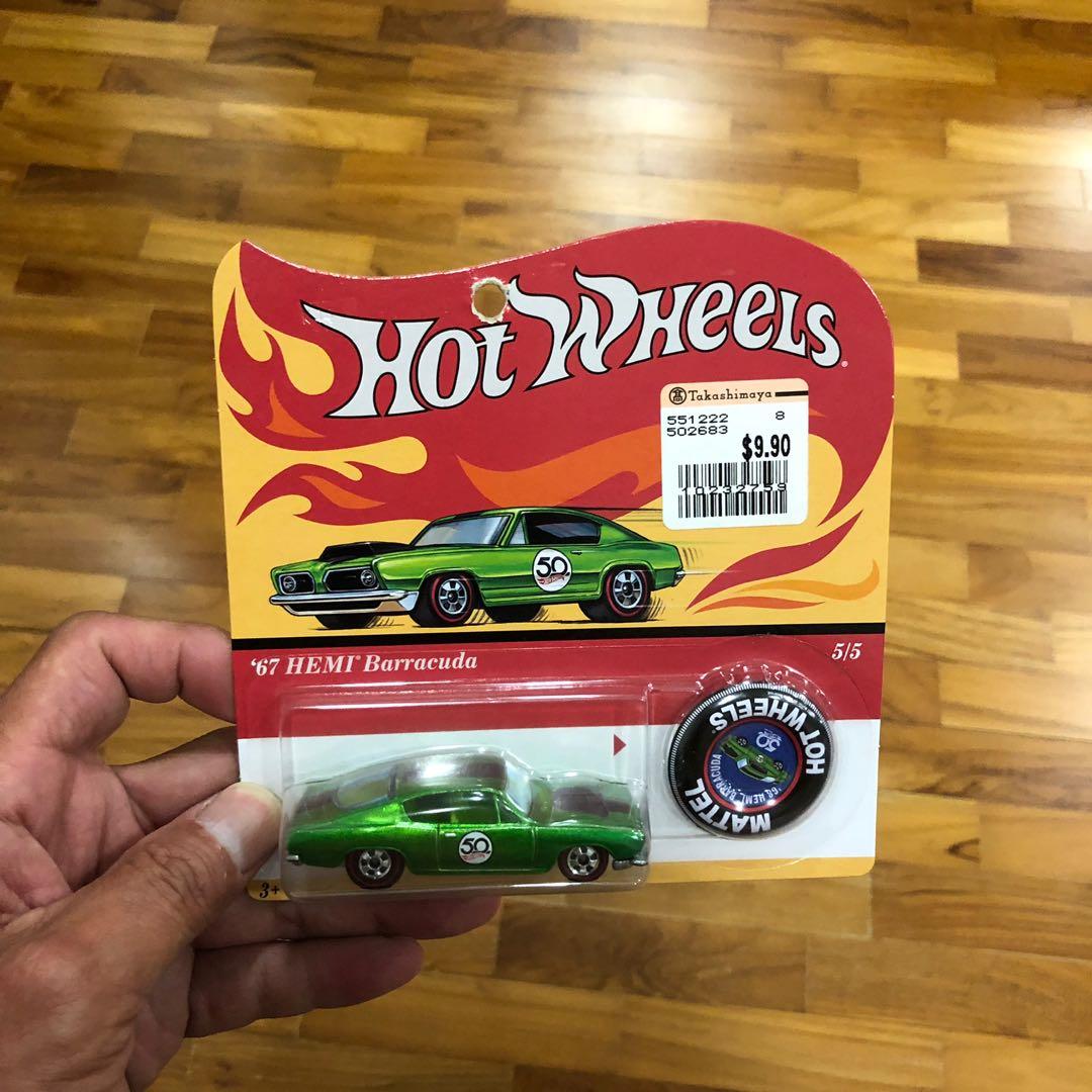 hot wheels 50th anniversary 67 hemi barracuda