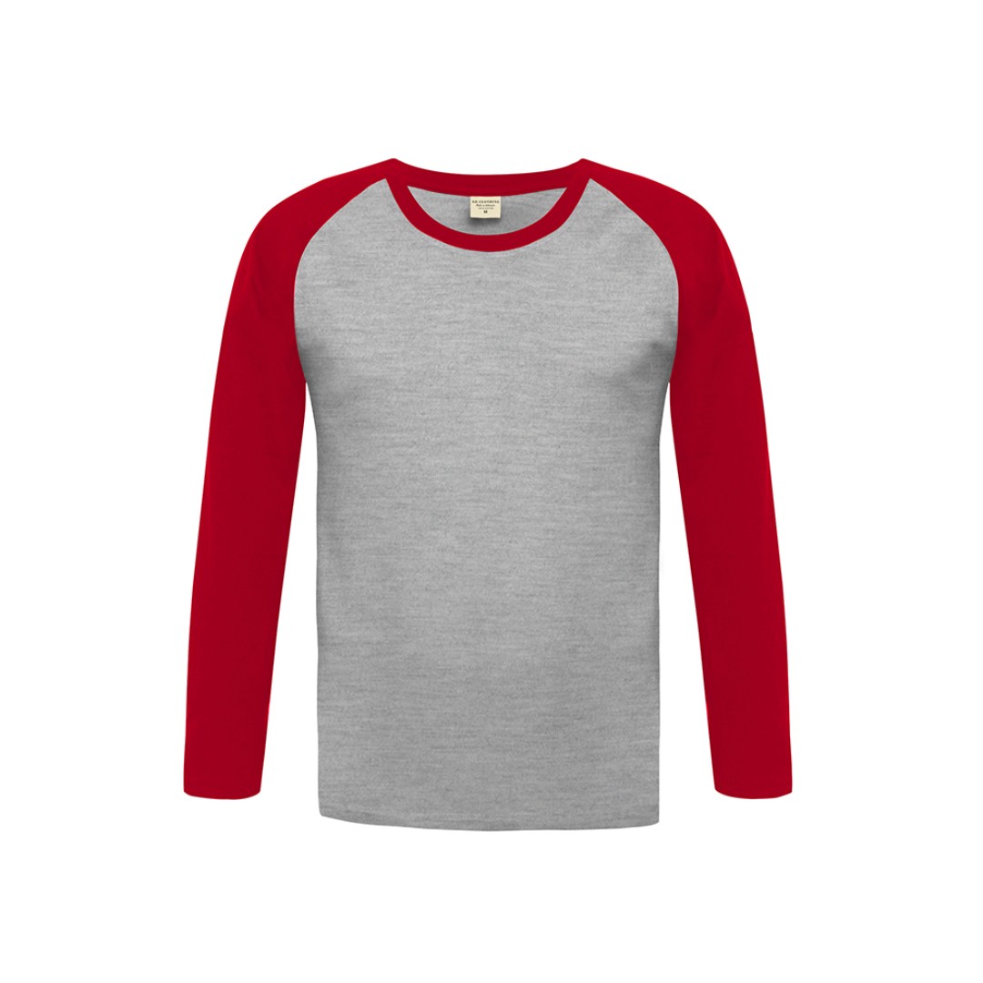 Kaos Polos Raglan Lengan Panjang  Soft Cotton Combed 30S 