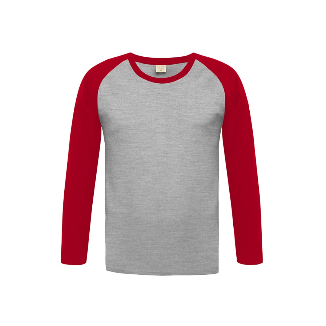  Kaos  Polos  Raglan  Lengan  Panjang  Soft Cotton Combed 30S 