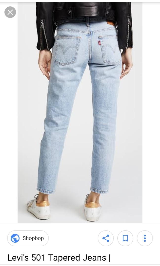 levi's 501 tapered high rise jean