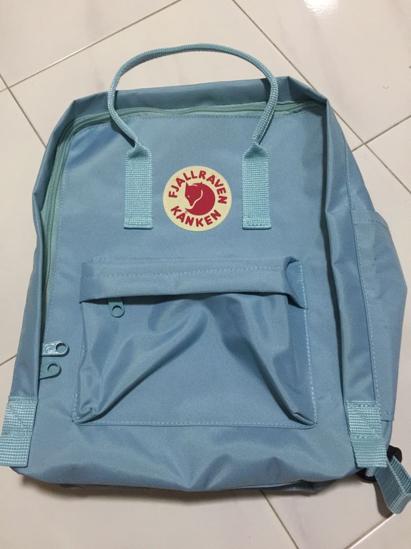 light blue kanken backpack