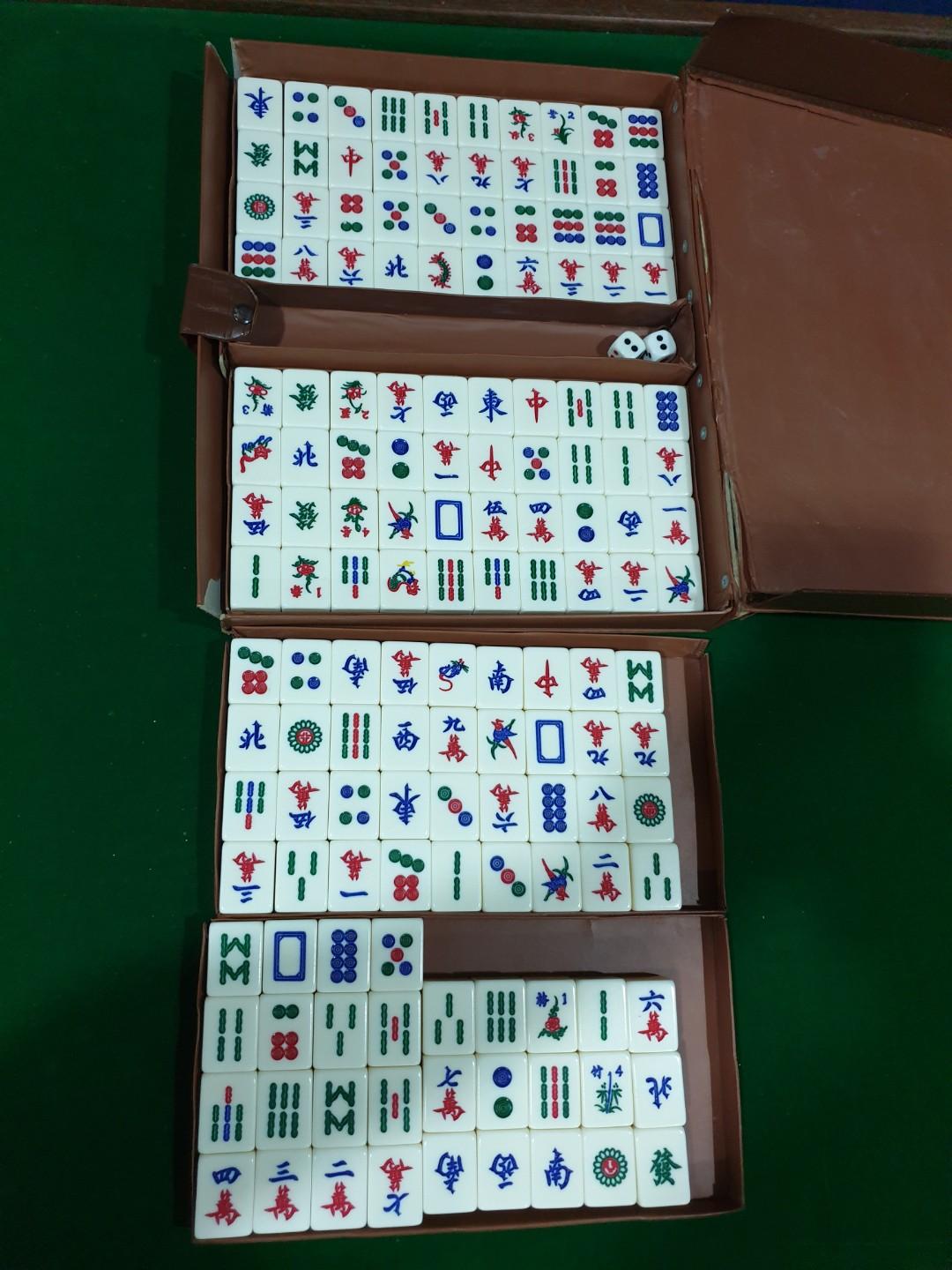 Mahjong Table with chairs and 1 complete sets of MJ Tiles, Furniture