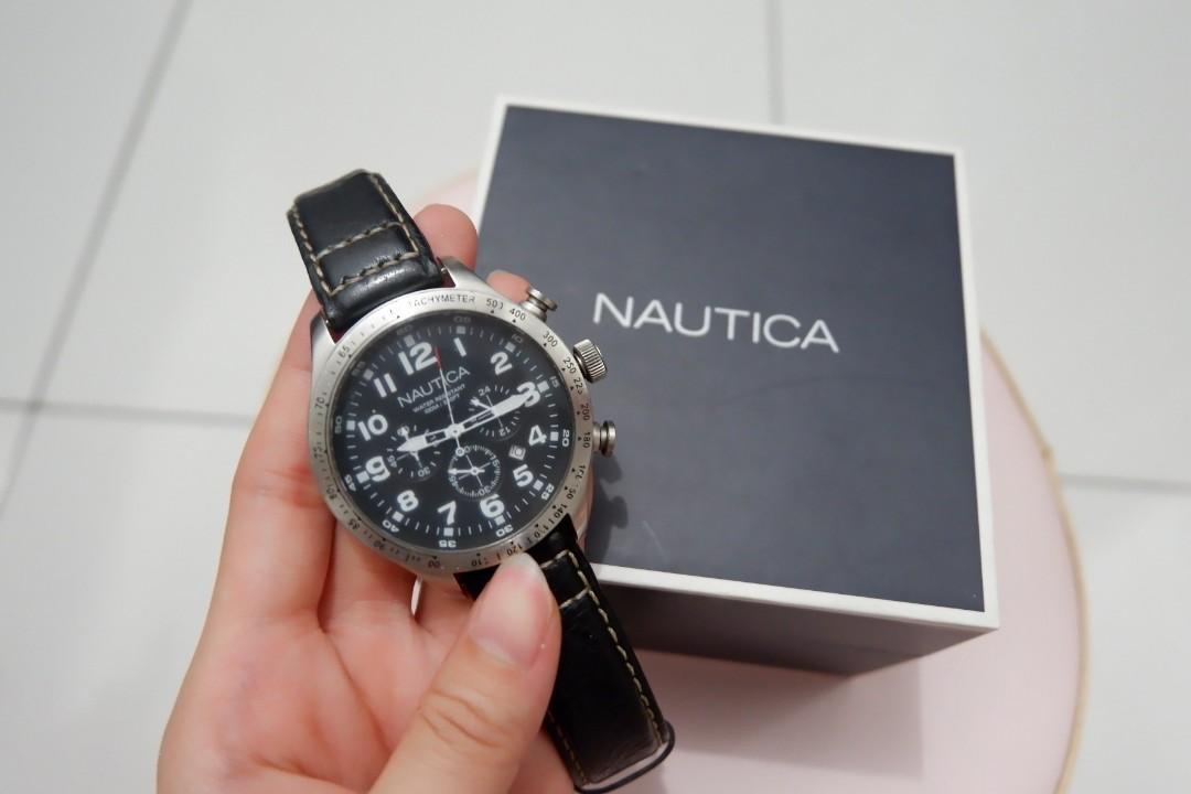 Man Watch Orologio Nautica a17616g Fesyen Pria Jam Tangan di