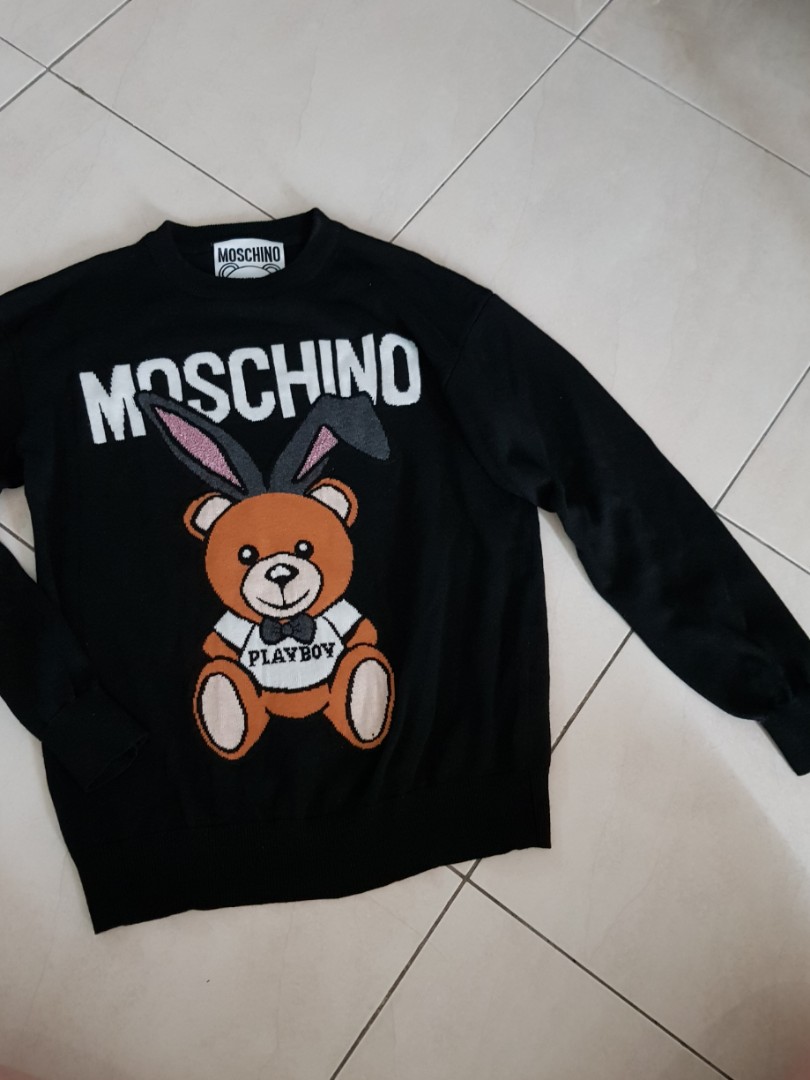 Moschino playboy bear sweater size m Luxury Apparel on Carousell