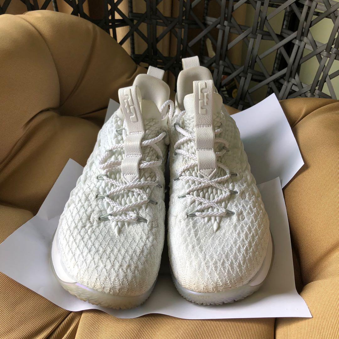 Triple white lebron 15 sale