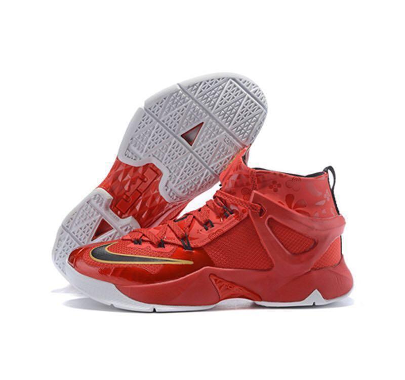 lebron james shoes red and white