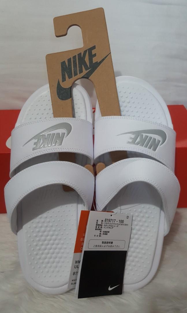 NIKE Womens Duo Slide (Category: Slippers and slides) located in Cebu City. Submitted by authenticcebu (Listing ID 223524993, Image 1). Description: Brand new and Original SIZE 7 and 9 available Japan bought Pick up Boosog Juana Osmena.