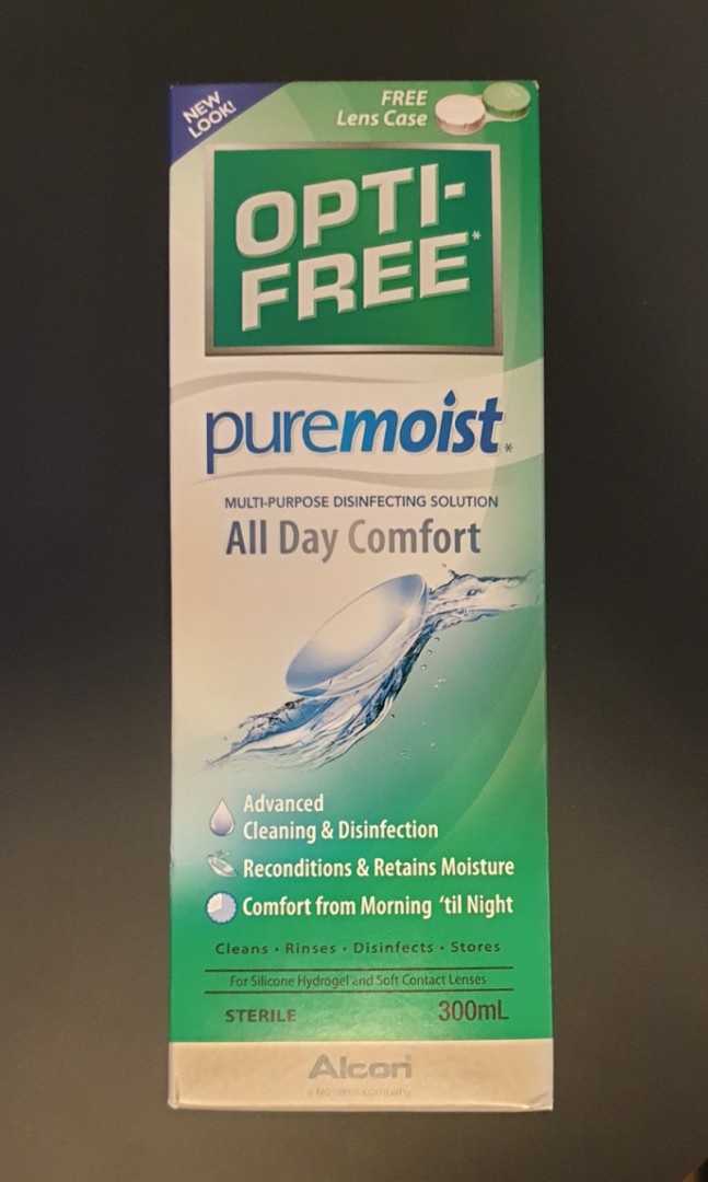 Opti-Free Pure Moist Contact Lenses Solution, Beauty & Personal Care ...