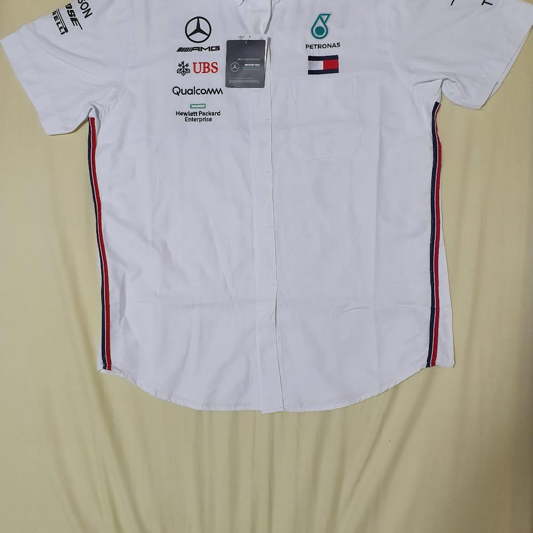 Original 2019 Mercedes Amg F1 Short Sleeve Shirt Men S Fashion Clothes Tops On Carousell