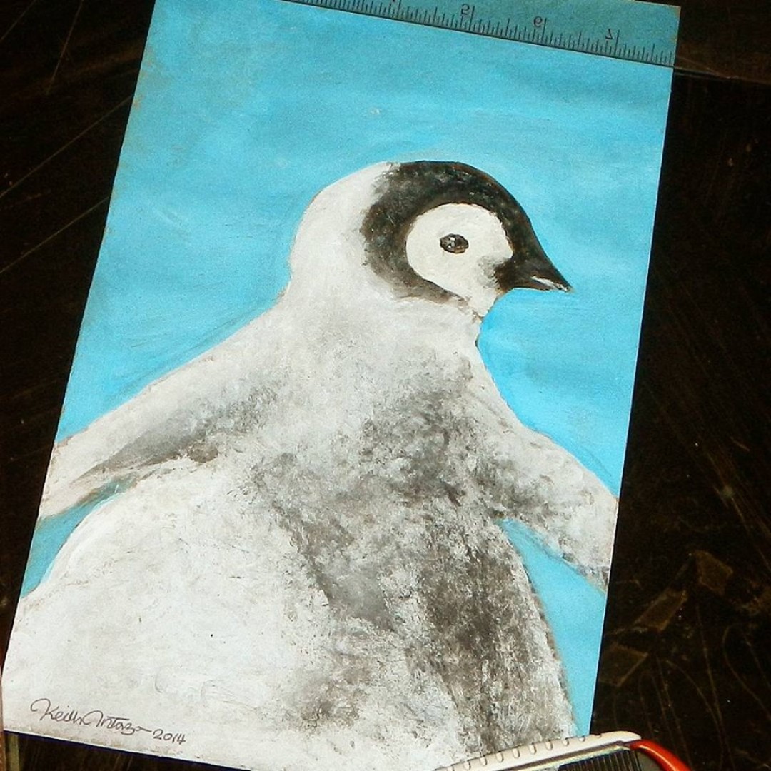Penguin - Acrylic Painting, Hobbies & Toys, Stationary & Craft, Art ...